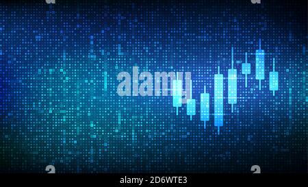 Grafico di analisi icona di scorta di candelabro fatta con simboli di valuta. Grafico del mercato azionario o del forex trading. Icone dollaro, euro, yen e sterlina. Finanziario Illustrazione Vettoriale