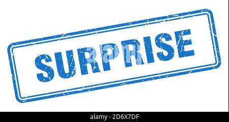 francobollo a sorpresa. segno di grunge quadrato isolato su sfondo bianco Illustrazione Vettoriale