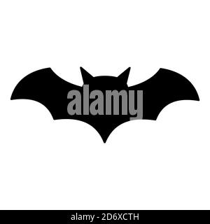 Icona BAT, simbolo vettoriale silhouette isolato su sfondo bianco . Illustrazione Vettoriale