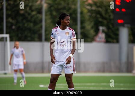 Hadija Shaw del FC Girondins de Bordeaux reagisce durante il Campionato francese D1 Arkema femminile partita di calcio tra GPSO 92 Issy e Girondins de Foto Stock