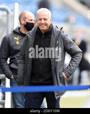 Orussia Dortmund capo allenatore Lucien Favre durante il campionato tedesco Partita di calcio Bundesliga tra TSG Hoffenheim e BVB Borussia Dortmund acceso Foto Stock