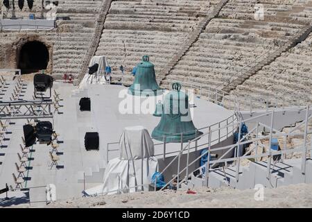 Siracusa - Campane del teatro greco Foto Stock