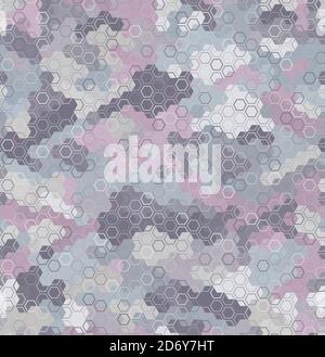 Motivo mimetico sfondo. Abbigliamento classico stile camo mascheratura ripeti stampa Illustrazione Vettoriale