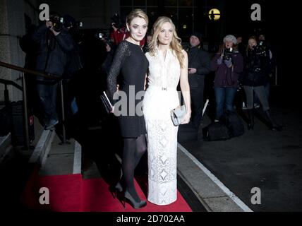 Christine Bottomley e Joanne Froggatt arrivano al Evening Standard British Film Awards 2012, al London Film Museum. Foto Stock