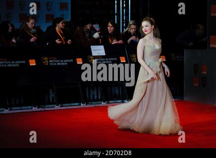 Holliday Grainger arriva per i 2012 Orange British Academy Film Awards al Royal Opera House, Bow Street, Londra Foto Stock
