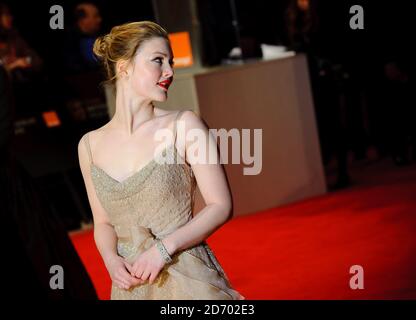 Holliday Grainger arriva per i 2012 Orange British Academy Film Awards al Royal Opera House, Bow Street, Londra Foto Stock