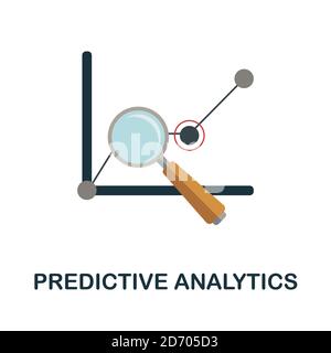 Icona analisi predittiva. Elemento semplice della raccolta di crescita aziendale. Icona Creative Predictive Analytics per web design, modelli, infografiche Illustrazione Vettoriale