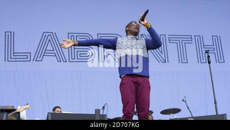 Labrinth si esibisce al festival Isle of Wight, al Seaclose Park, Newport Foto Stock