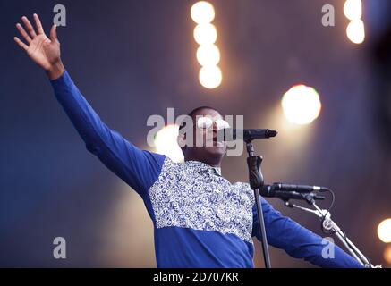 Labrinth si esibisce al festival Isle of Wight, al Seaclose Park, Newport Foto Stock