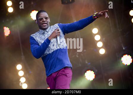 Labrinth si esibisce al festival Isle of Wight, al Seaclose Park, Newport Foto Stock