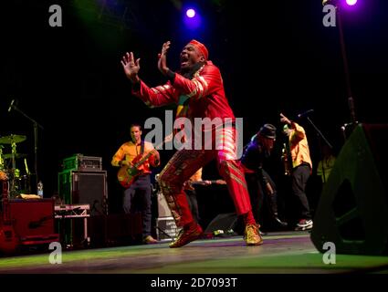 Jimmy Cliff si esibisce al festival Womad, al Charlton Park nel Wiltshire. Foto Stock