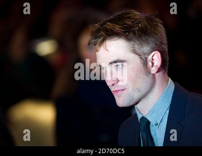 Robert Pattinson alla prima Twilight Saga - Breaking Dawn parte II, a Leicester Square, Londra Foto Stock