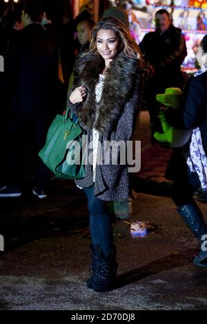 Vanessa White partecipa alla notte di apertura del Winter Wonderland, ad Hyde Park, Londra. Foto Stock