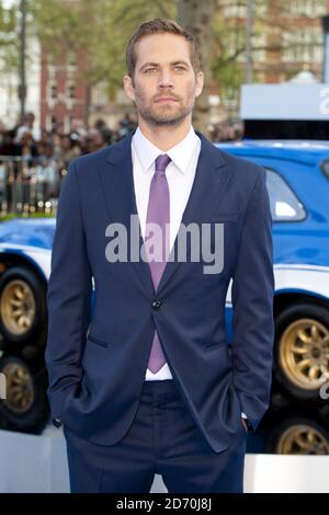 Paul Walker partecipa alla prima mondiale del Fast and the Furious 6, all'Empire Leicester Square di Londra. Foto Stock