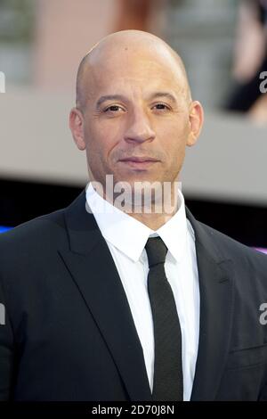 VIN Diesel alla prima mondiale del Fast e del Furious 6, all'Empire Leicester Square di Londra. Foto Stock