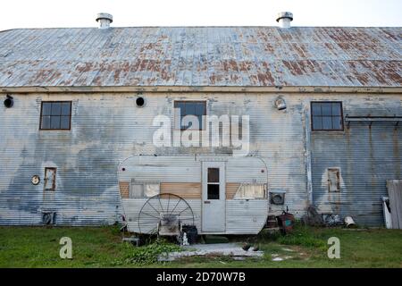 Una carovana a Clarksdale, Mississippi Foto Stock