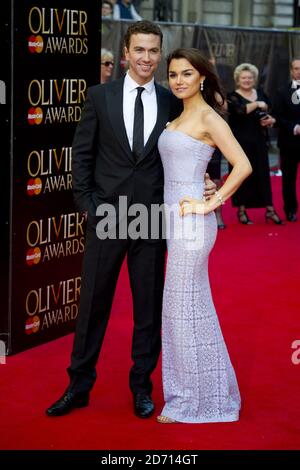 Samantha si reca ai premi Olivier, tenuti alla Royal Opera House di Covent Garden, Londra Foto Stock