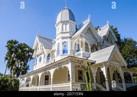 Florida, Mt. Mount Dora Donnelly Street, storico Masonic Lodge 1893, originariamente casa privata casa vittoriana stile architettura, Foto Stock