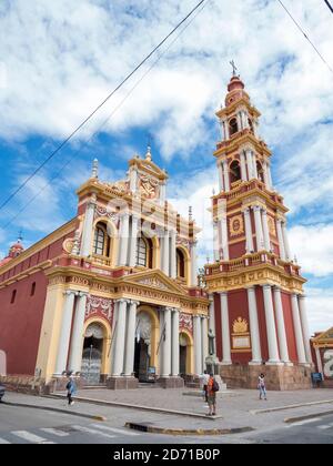 Chiesa di San Francisco. Città Salta nel nord dell'Argentina situato ai piedi delle Ande. 'alta la Linda' è considerata una delle più a Foto Stock