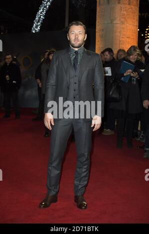 Joel Edgerton partecipa alla prima mondiale di Exodus dei e Re, a Leicester Square, Londra. Foto Stock