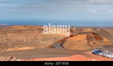 Parco Nazionale Timanfaya, Lanzarote, immagine HDR Foto Stock