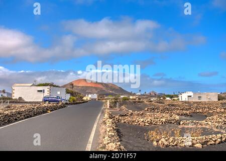 Parco Nazionale Timanfaya, Lanzarote, immagine HDR Foto Stock