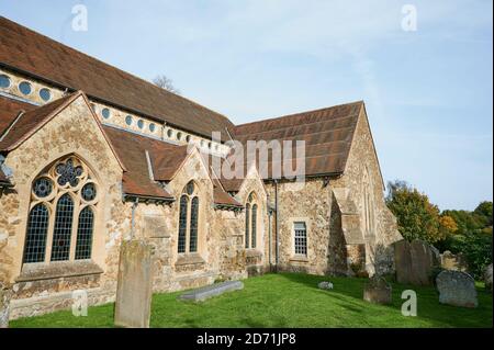 St. Martin's Church, Brasted, Kent, Regno Unito, autunno 2020 Foto Stock