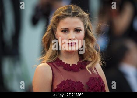 Giulia Elettra Gorietti partecipa alla prima di A Bigger Splash, al 72nd Venice Film Festival di Venezia. Foto Stock