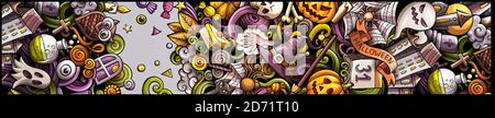 Happy Halloween giorno doodle illustrazione Illustrazione Vettoriale
