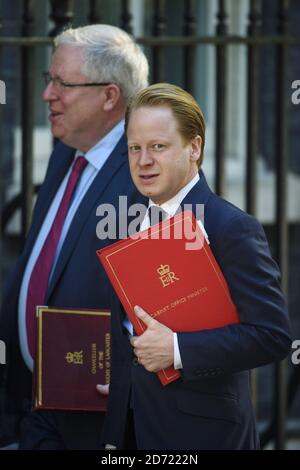 Ministro dell'Ufficio del Gabinetto ben Gummer in arrivo per la riunione settimanale del Gabinetto al numero 10 di Downing Street, Londra. Foto Stock