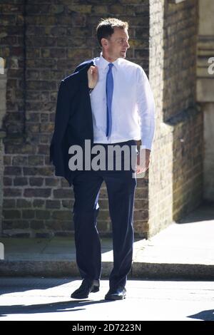 Il Segretario di Stato per la Salute Jeremy Hunt arriva per la riunione settimanale del gabinetto al numero 10 di Downing Street, Londra. Foto Stock