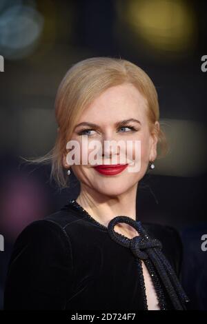 Nicole Kidman partecipa alla sessantesima proiezione del Festival del Cinema di Londra BFI al cinema Odeon di Londra. Data immagine: Mercoledì 12 ottobre 2016. Il credito fotografico dovrebbe essere: Matt Crossick/ EMPICS Entertainment. Foto Stock