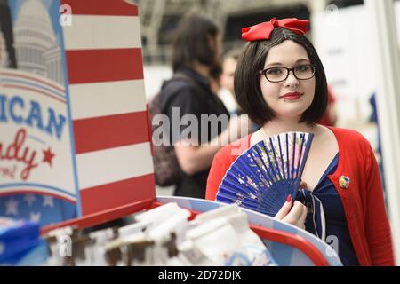 I fan di Cosplay hanno fotografato al Super Comic con, presso il Business Design Center di Islington, Londra. Data immagine: Sabato 26 agosto 2017. Il credito fotografico dovrebbe essere: Matt Crossick/ EMPICS Entertainment. Foto Stock