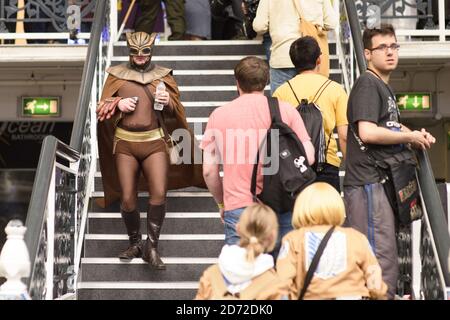 I fan di Cosplay hanno fotografato al Super Comic con, presso il Business Design Center di Islington, Londra. Data immagine: Sabato 26 agosto 2017. Il credito fotografico dovrebbe essere: Matt Crossick/ EMPICS Entertainment. Foto Stock