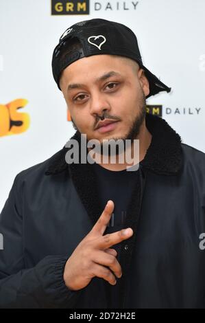 Troopz arriva ai Rated Awards, alla Roundhouse di Camden, Londra. Data immagine: Martedì 24 ottobre 2017. Il credito fotografico dovrebbe essere: Matt Crossick/ EMPICS Entertainment. Foto Stock