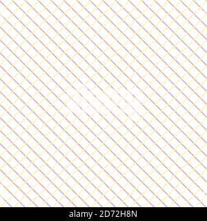Griglia diagonale vettoriale rosa sfondo con motivo senza giunture. Fondo stretto incrociato. Disegno di ripetizione lineare geometrico a forma di pastello. Tutta la mesh di stampa Illustrazione Vettoriale