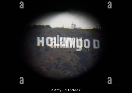 Vista generale dell'insegna di Hollywood davanti al 90° Academy Awards, al Dolby Theatre di Hollywood, Los Angeles, USA. Data immagine: Sabato 3 marzo 2018, 2017. Il credito fotografico dovrebbe essere: Matt Crossick/ EMPICS Entertainment. Foto Stock