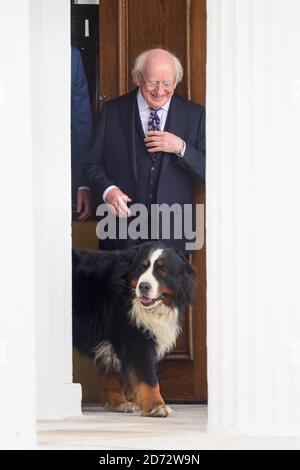 Presidente d'Irlanda Michael Higgins ad Aras an Uachtarain a Dublino, Irlanda. Data immagine: Mercoledì 11 luglio 2018. Il credito fotografico dovrebbe essere: Matt Crossick/ EMPICS Entertainment. Foto Stock