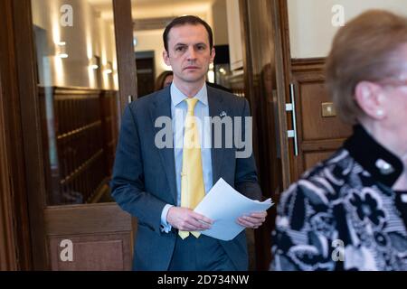Il deputato Stephen Gethins ha parlato alla Conferenza stampa di voto del popolo, a Westminster, Londra. Data immagine: Mercoledì 27 marzo 2019. Il credito fotografico dovrebbe essere: Matt Crossick/Empics Foto Stock