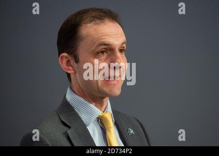 Il deputato Stephen Gethins ha parlato alla Conferenza stampa di voto del popolo, a Westminster, Londra. Data immagine: Mercoledì 27 marzo 2019. Il credito fotografico dovrebbe essere: Matt Crossick/Empics Foto Stock