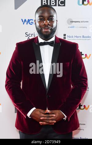 Daniel Ward arriva ai Writers' Guild Awards 2020 che si tengono al Royal College of Physicians di Londra. Data immagine: Lunedì 13 gennaio 2020. Il credito fotografico dovrebbe essere: Matt Crossick/Empics Foto Stock