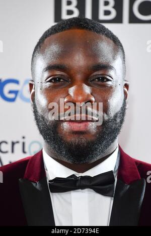 Daniel Ward arriva ai Writers' Guild Awards 2020 che si tengono al Royal College of Physicians di Londra. Data immagine: Lunedì 13 gennaio 2020. Il credito fotografico dovrebbe essere: Matt Crossick/Empics Foto Stock