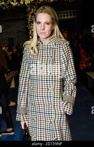 Alice Naylor-Leyland in prima fila durante lo spettacolo Richard Quinn alla London Fashion Week Febbraio 2020, alla Lawrence Hall di Londra. Data immagine: Sabato 15 febbraio 2020. Il credito fotografico dovrebbe essere: Matt Crossick/Empics Foto Stock