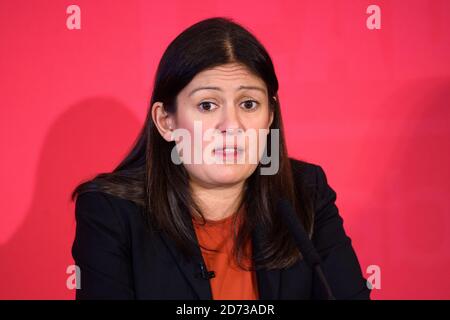 Lisa Nandy parla durante un evento di marchette di leadership per il Labor Party, al Grand Hotel di Brighton. Data immagine: Sabato 29 febbraio 2020. Il credito fotografico dovrebbe essere: Matt Crossick/Empics Foto Stock