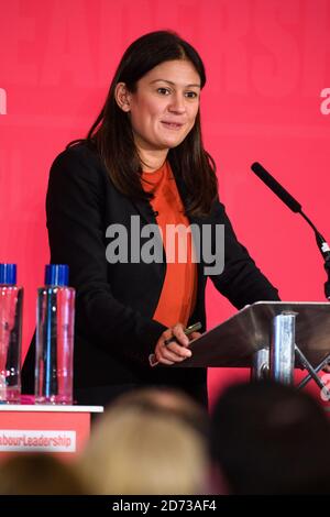 Lisa Nandy parla durante un evento di marchette di leadership per il Labor Party, al Grand Hotel di Brighton. Data immagine: Sabato 29 febbraio 2020. Il credito fotografico dovrebbe essere: Matt Crossick/Empics Foto Stock