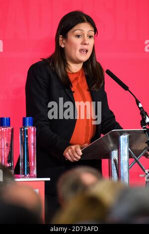 Lisa Nandy parla durante un evento di marchette di leadership per il Labor Party, al Grand Hotel di Brighton. Data immagine: Sabato 29 febbraio 2020. Il credito fotografico dovrebbe essere: Matt Crossick/Empics Foto Stock