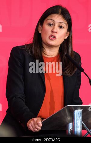 Lisa Nandy parla durante un evento di marchette di leadership per il Labor Party, al Grand Hotel di Brighton. Data immagine: Sabato 29 febbraio 2020. Il credito fotografico dovrebbe essere: Matt Crossick/Empics Foto Stock