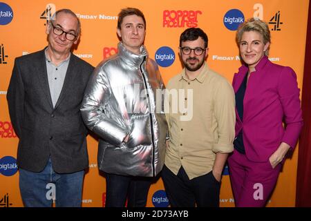 Paul Ritter, Tom Rosenthal, Simon Bird e Tamsin Greig partecipano ad una proiezione della cena del venerdì sera, al Curzon Soho di Londra. Data immagine: Lunedì 9 marzo 2020. Il credito fotografico dovrebbe essere: Matt Crossick/Empics Foto Stock