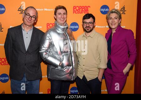 Paul Ritter, Tom Rosenthal, Simon Bird e Tamsin Greig partecipano ad una proiezione della cena del venerdì sera, al Curzon Soho di Londra. Data immagine: Lunedì 9 marzo 2020. Il credito fotografico dovrebbe essere: Matt Crossick/Empics Foto Stock