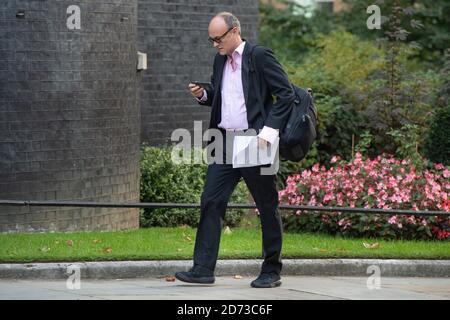 Assistente senior al primo ministro Boris Johnson, Dominic Cummings, Londra, in vista di una riunione del gabinetto presso l'ufficio degli esteri e del Commonwealth. Data immagine: Martedì 15 settembre 2020. Il credito fotografico dovrebbe essere: Matt Crossick/Empics Foto Stock